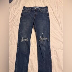 Old navy blue jeans